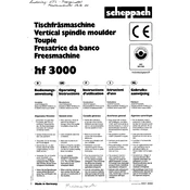 Scheppach HF 3000 72320000 Milling Machine manual cover