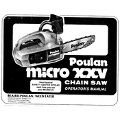 Poulan Pro MICRO XXV Chainsaw manual cover