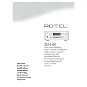 Rotel RCX-1500 Receiver manual cover