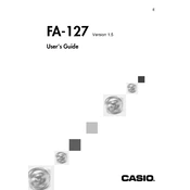 Casio FA127 Ver.1.5 Digital Diary manual cover