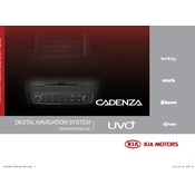 Kia Cadenza Digital Navigation System 2014 Sedan manual cover