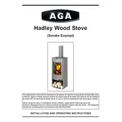 AGA Hadley Wood Stove Stove manual cover