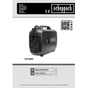 Scheppach IGT2500 5806204986 Generator manual cover