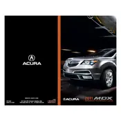 Acura MDX 2011 SUV manual cover