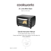 Cookworks 7249527 KR-91-21(A) Oven manual cover