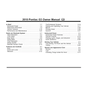 Pontiac G3 2010 manual cover