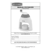 Back To Basics L5705 SIT10813CF Ice Shaver manual cover