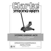 Clarke 7623032 CTJ3000GB 3 Tonne Garage Jack manual cover