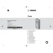 Bosch Truvo Detector manual cover