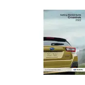 Subaru Crosstrek Base 2022 manual cover