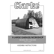 Clarke 3503594 CIG1432 X-Large Garage Workshop manual cover