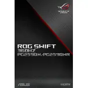 ASUS ROG SWIFT 360Hz PG259QN Monitor manual cover