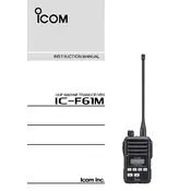 Icom IC-F61M Transceiver manual cover