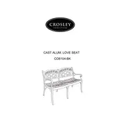 Crosley СO6104-BK Loveseat manual cover