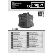 Scheppach SG1600i 5906223903 Generator manual cover