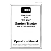 Toro Wheel Horse 314-8 73448 Tractor manual cover