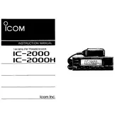 Icom IC-2000 Transceiver manual cover