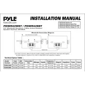 Pyle PDWR42BBT Speaker manual cover