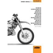 KTM EXC 125 EU 2013 Motorcycle manual cover