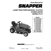 Snapper Series H ELT145H33HBV Tractor manual cover