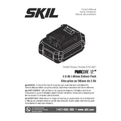 Skil BY519901 2.0AH Battery manual cover