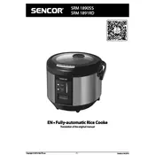 Sencor SRM 1890SS Rice Cooker manual cover