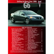 Pontiac G6 2006 manual cover