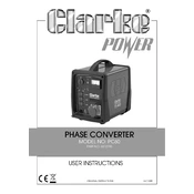 Clarke 6012795 PC60 Phase Converter manual cover