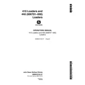 John Deere 410 Loader manual cover