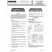 Shure M268NEW Microphone manual cover