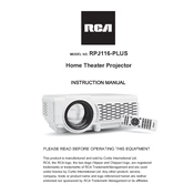 RCA RPJ116-PLUS Projector manual cover