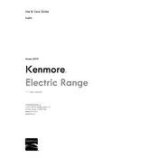 Kenmore 92722 Range manual cover