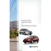 Subaru Impreza 2.5i Premium 2011 manual cover