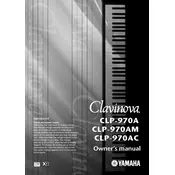 Yamaha Clavinova CLP-970A Piano manual cover