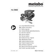 Metabo Ho 0882 Planer manual cover