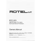 Rotel RTC-970 Processor manual cover