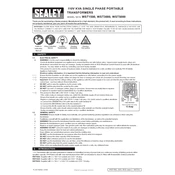 Sealey WST1500 Transformer manual cover