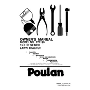 Poulan Pro 271190 Mower manual cover