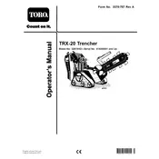 Toro TRX-20 22973HD Trencher manual cover