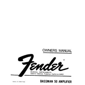 Fender Bassman 50 1972 Amplifier manual cover