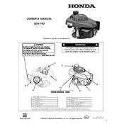 Honda GSV190 2021 Engine manual cover