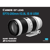 Canon Ultrasonic EF70-200mm f 2.8L IS III USM manual cover