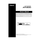 Roland AR-200 manual cover