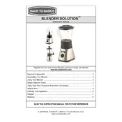 Back To Basics L5723 5000 Blender manual cover