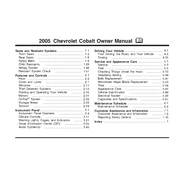 Chevrolet Cobalt 2005 manual cover