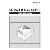 Citizen CL-S521 II Printer manual cover