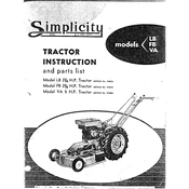 Simplicity FB Tractor manual cover