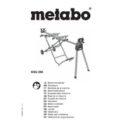 Metabo KSU 250 Stand manual cover