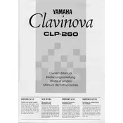 Yamaha Clavinova CLP-260 Piano manual cover