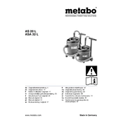 Metabo AS 20 L Vacuum Cleaner manual cover